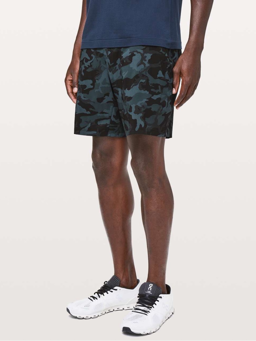 Lululemon Mens Camouflage Performance Shorts - Black/blue
